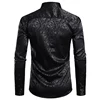 Los hombres de negro Floral vestido camisas 2022 nuevo y elegante camisa de manga larga Steampunk hombres fiesta Bar Club Social camisa hombre Chemise Homme ► Foto 3/6