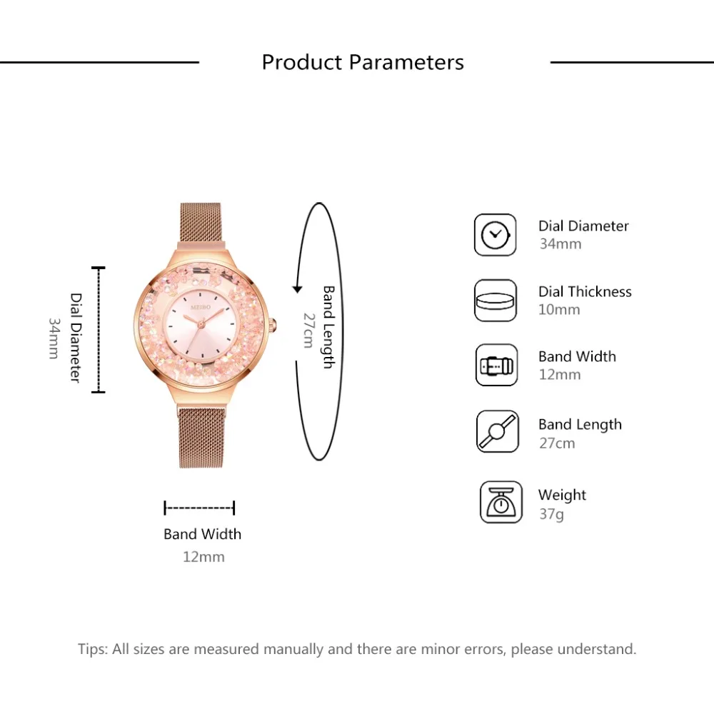 Бренд, магнитные женские часы, модные, мобильные, стразы, элегантные, с магнитной пряжкой, розовое золото, женские наручные часы, роскошные женские часы