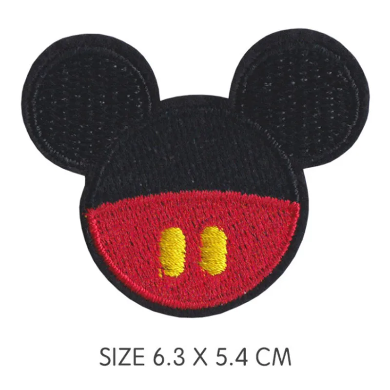 Mickey e Minnie Mouse Bordado Pano Patches para Vestuário, Ferro em Patches, Decoração de roupas, Colar