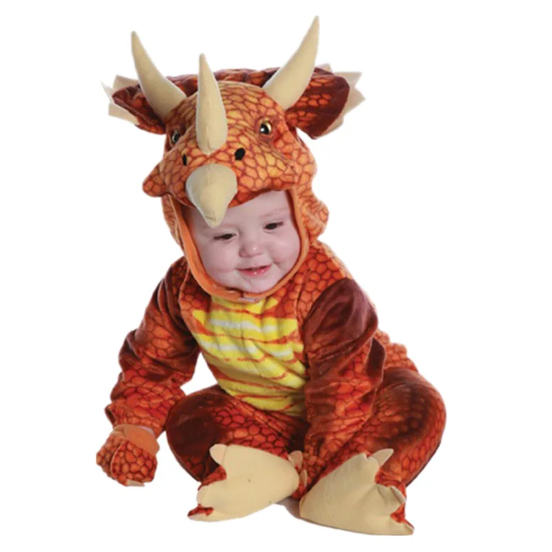 Goedkoop Hot Triceratops Dinosaurus Kostuum Jongens Kids Little T Rex Cosplay Kostuum Jumpsuit Party Kerstmis Halloween Kostuums Voor Meisjes