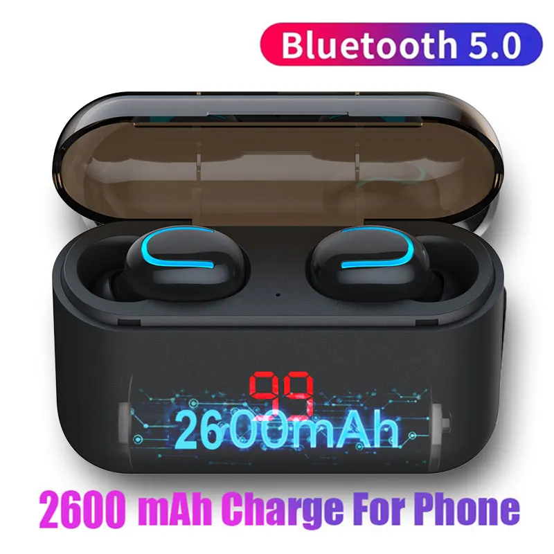 Мощный цифровой дисплей TWS-Q32 bluetooth-гарнитура 5,0 магнитные стерео беспроводные стерео спортивные bluetooth-гарнитура с мобильным питанием