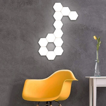 

Creative Decoration Hexagonal Tough Induction Led Wall Quantum Light
