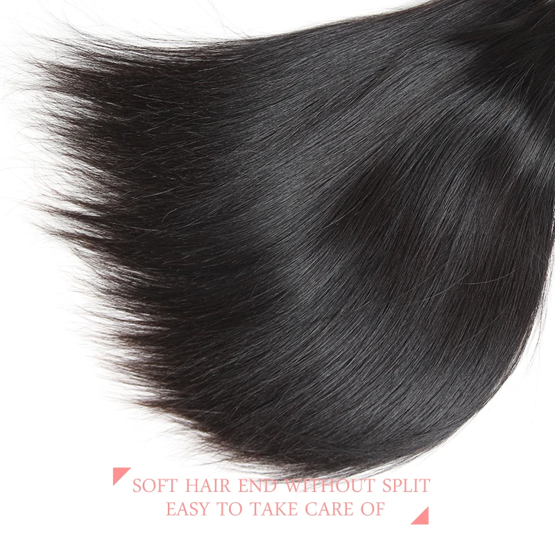 Fasci di capelli umani lisci Addbeauty Tessuto brasiliano per capelli umani vergini grezzi Estensione lunga dei capelli veri Doppio colore naturale disegnato - immagine 5