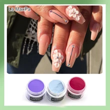 LaMaxPa акриловый порошок для ногтей 10 г/кор. медленно сухие 3D Советы украшения Профессиональный акриловый порошок для ногтей украшение для ногтей
