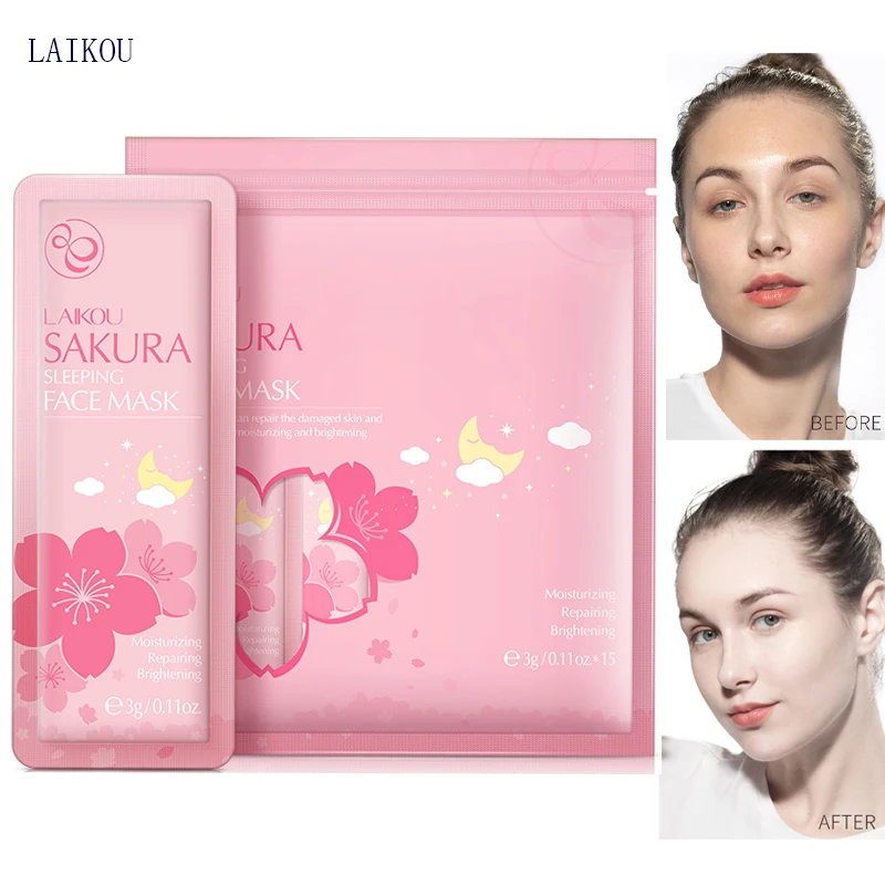 LAIKOU Sakura маска для сна 3 г 15 мл легко впитывающая Гиалуроновая кислота