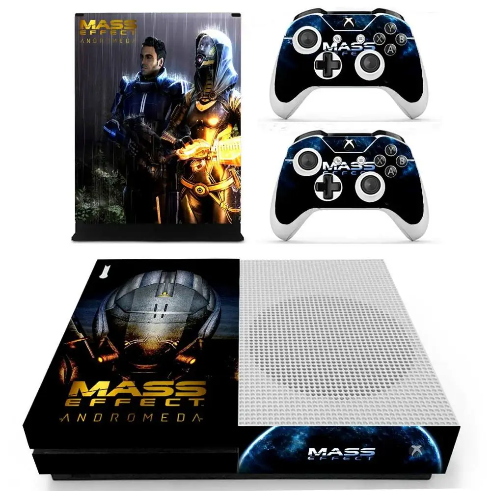 YS-xboxoneS-0515 Mass Effect sticker s для Xbox One S виниловые наклейки для кожи наклейки Pegatinas для Xbox one Slim консоль и два контроллера - Цвет: YS-xboxoneS-0515