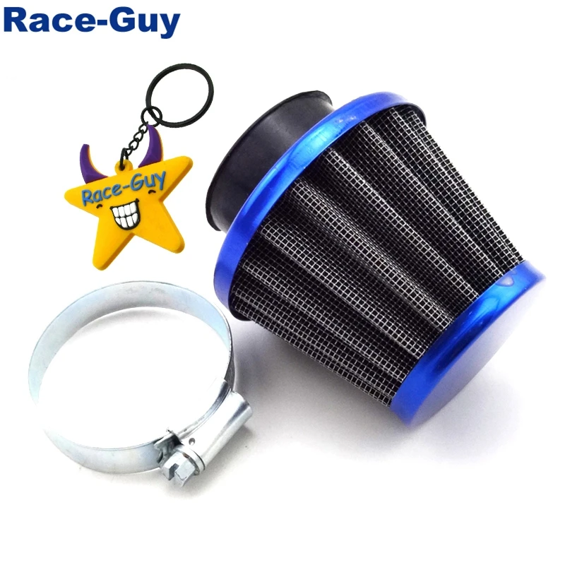 Стальной синий воздушный фильтр 38 мм для 50cc 70cc 90cc 110cc 125cc Pit Dirt Bike ATV Quad GY6 QMB139