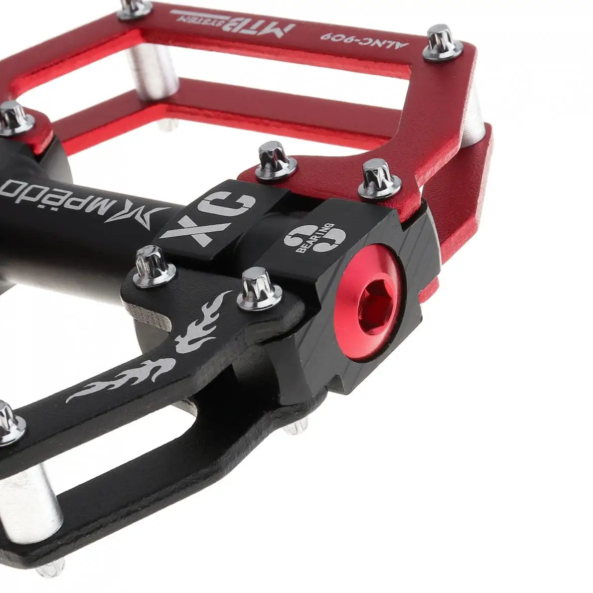 3 Bearings Ultralight Bicycle Pedals Aluminum Body Axle Cycling Pedals Sealed with Anti-skid Nails for Mountain Bike