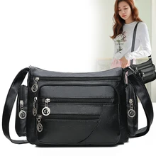 Модная женская сумка на плечо из искусственной кожи, мягкая сумка, однотонные сумки на молнии, роскошные сумки, женские сумки через плечо для дизайнера