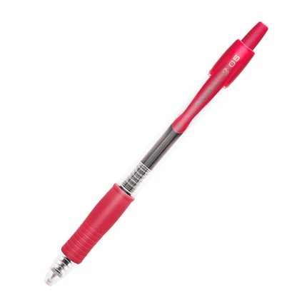 6 шт.,, чернильные ручки 0,5 мм, BL-G2-5, пули, Студенческая ручка, японская, для пилота, офиса и школы, Ручка-роллер, канцелярские принадлежности - Цвет: red 0.5