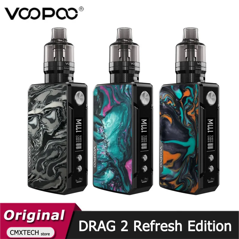 VOOPOO DRAG 2 Kit Refresh Edition 177W бокс мод электронная сигарета Vape 4 5 мл Pnp Pod pnp-VM5 Pnp-Vm6