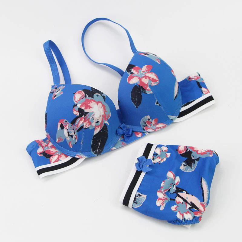 bra and panty sets DaiNaFang Brand Everyday Bras Pantes Set Push Up Bow Floral BCDE Cup Underwear For Womens Plus Size Lingerie sheer bra and panty sets