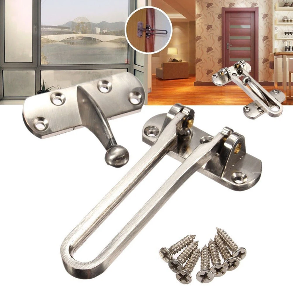 

New High Quality Zinc Alloy Hasp Latch Lock Door Chain Anti-theft Clasp Convenience Window Cabinet Locks For Home Hotel Security