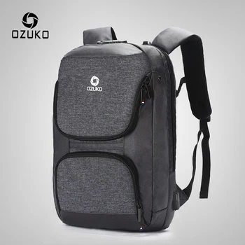 

OZUKO 15.6inch Laptop Backpack Men Anti-theft USB Charge Bagpack for Teenage Waterproof Travel Rucksack Male School Bag Mochila