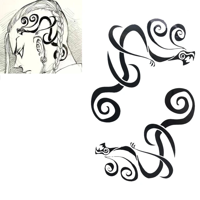 Odin GOW Temporary Tattoos for Cosplayers Viking Style Runes