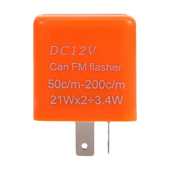 

Universal Adjustable Frequency Square Flashing Led Flasher Motorcycle Led Lights Turn Signal Indicator 12V Flash Relay