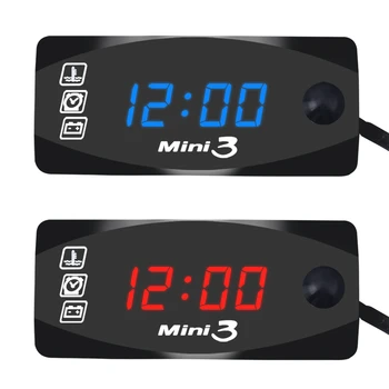 

Universal Motorcycle Waterproof Dust-proof Digital LED Voltmeter Watch Thermometer Voltmeter Three Kinds Function Voltmeter