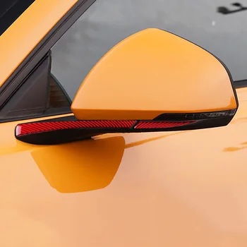 

For Ford Mustang 2015-19 Rearview Mirror Trim 4pcs Car Cover Red Parts