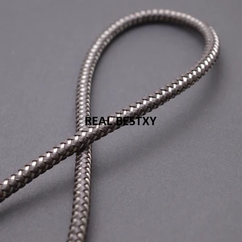 

2m/lot approx 6mm Steel Wire Braided Leather Cord Super Fiber Leather String Rope Bracelet DIY Jewelry Findings brown leather