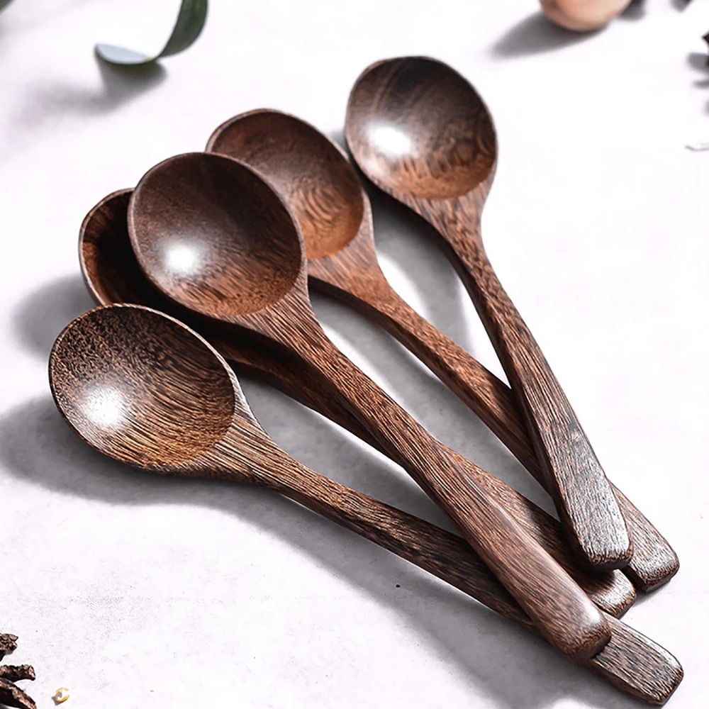 

1PC Wooden Spoon,Kitchen Cookware Tools,Soup Tea Cooking Vegetable Oil Wooden Soup,Creative Spoons