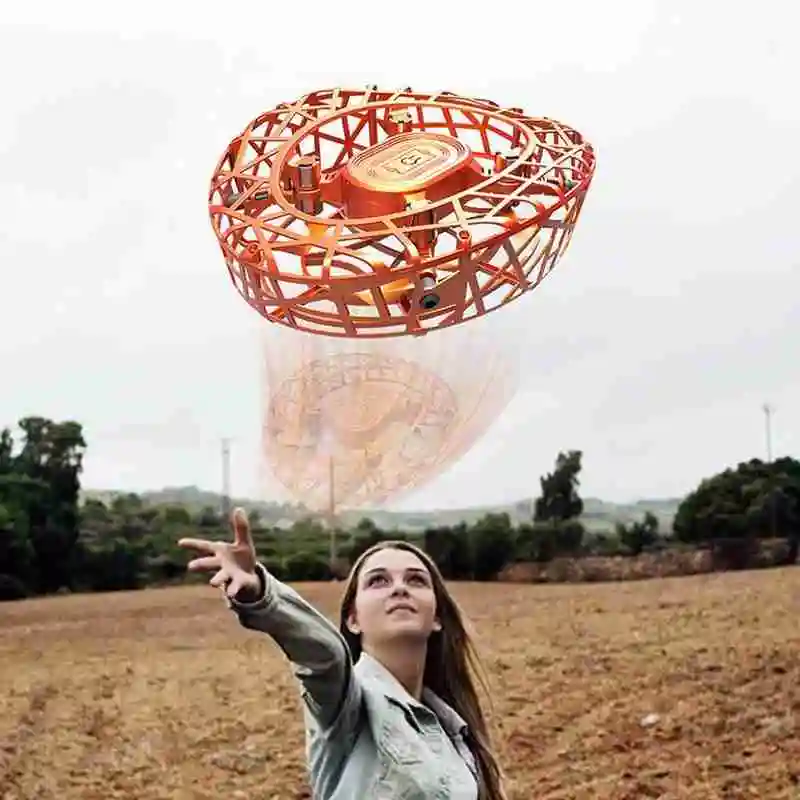 

F6 Mini Drone LED Lights Inductive Controlled Aircraft UFO Anti-collision Hand Flying Infrared Induction Magic UFO Electric Toy