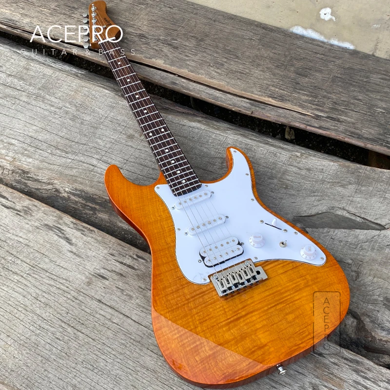 High quality Acepro electric guitar, 2 Piece Mahogany Body High quality