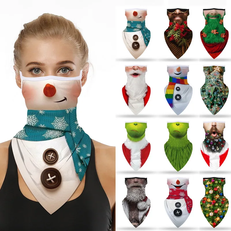 

Christmas Motorcycle Cycling Neck Scarf Cover Bandana Headband Sports Scarf Neck Face Scarves Outdoor Riding Hiking Face Cover