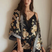 Зимняя Ночная рубашка на бретельках в стиле ретро; Модная одежда для сна для девочек; халат; нижнее белье для невесты; Лидер продаж; ночная рубашка; костюм из двух предметов