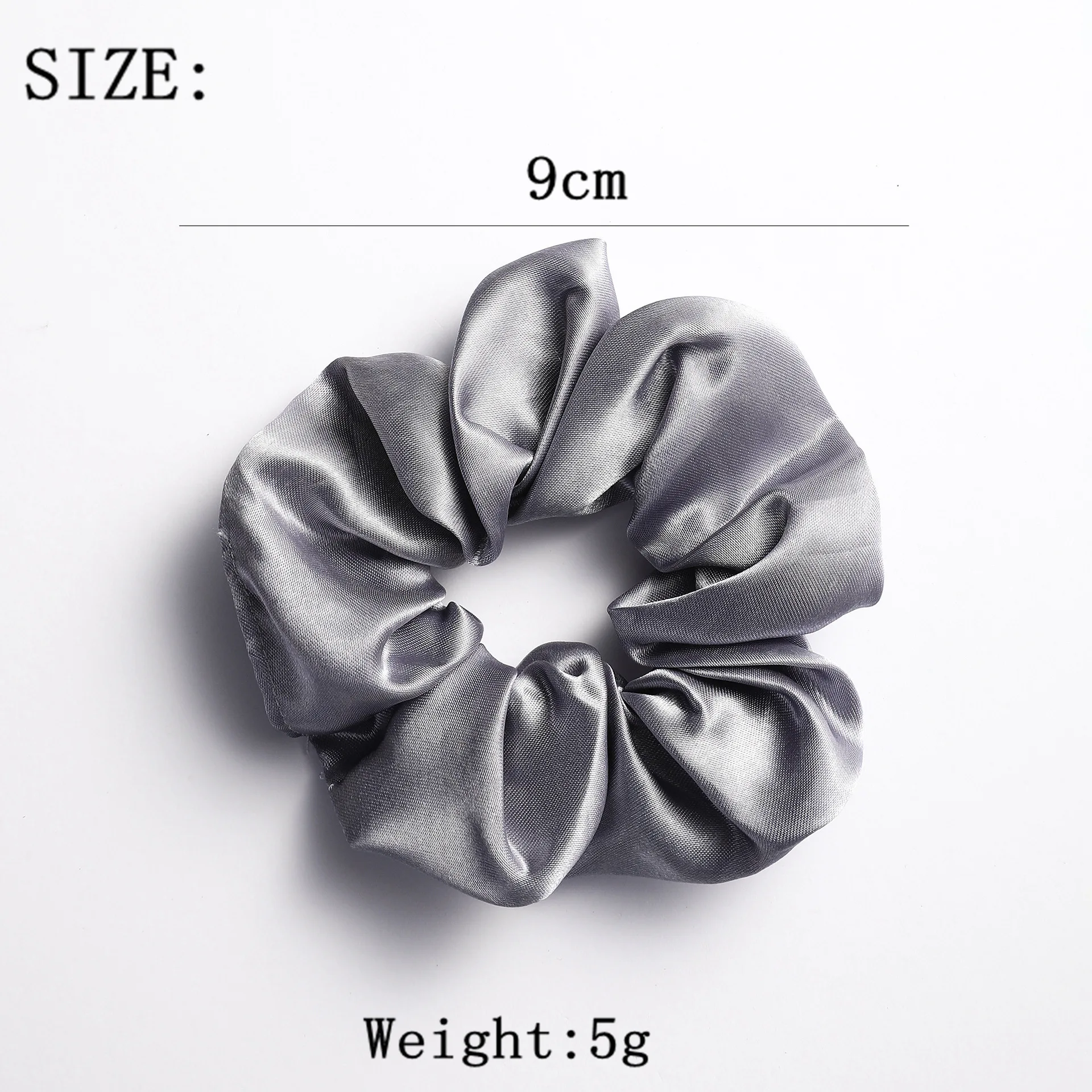 6pcs/lot Fashion Women Girls Silky Satin Hair Scrunchies Solid Stretch Elastic Hair Tie Simple Elegant Rubber Band Ponytail Tie