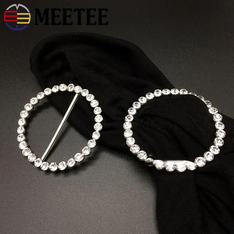 Meetee 5 шт. Стразы Tri-Glide пряжки сплав жемчуг пояс Одежда Узел Декор Кнопка DIY Ювелирные изделия Одежда Сумки Аксессуары BF475