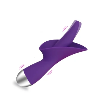 

Mini Silicone Tongue Licking Clitoris Stimulator - USB Rechargeable 10 Speed Vibrating Handheld Massager Game Toys for Women