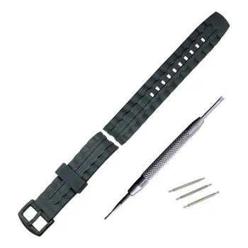 

Silicone Watch Band Black Stainless Steel Buckle Watchband Rubber Strap For ca EF-550 EF550 22mm Rubber Strap Free tools