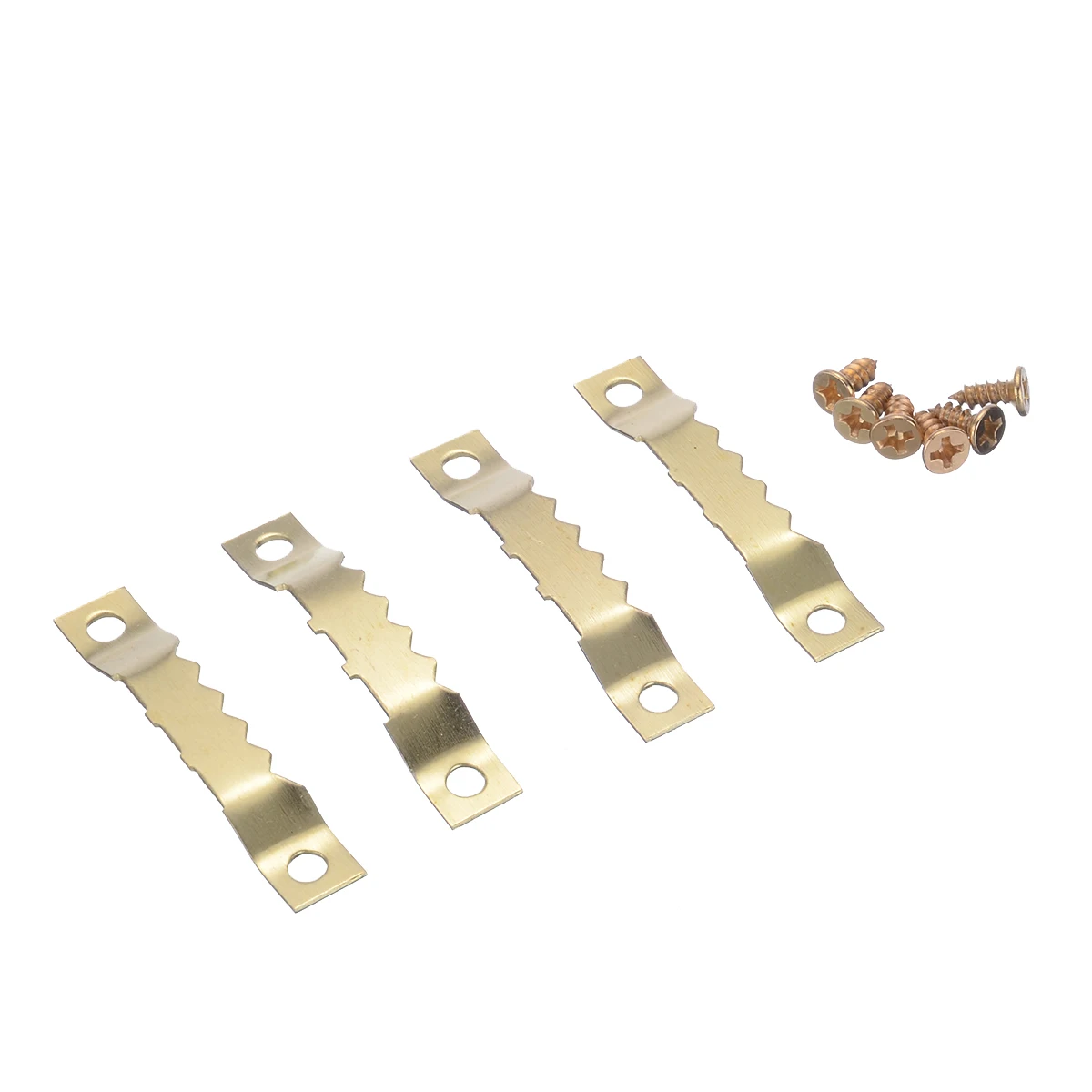 100 наборов 45*8 мм золотые пилы вешалки для зубов холст фото рамка крючки+ винты пилы вешалки для зубов высокое качество PDTO