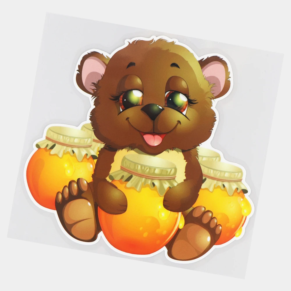 

JuYouHui Exterior Accessories Decal Cute Bear Honey Cartoon Window Decoration Stickers Waterproof Decals Car