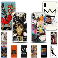 Funda de teléfono de silicona TPU suave para iPhone 13, 12, 11 Pro, XS, Max, Mini, X, XR, 7, 8, 6s Plus, SE2020, arte Graffiti de Jean michel-basquiat