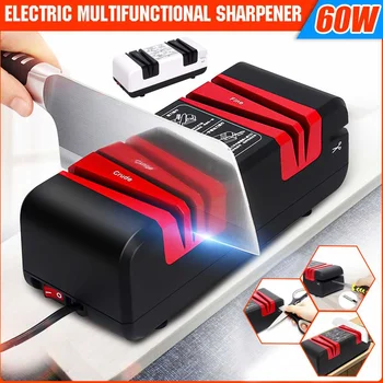 

Quick Intelligent Electric Knife Sharpener Household Electric Kitchen Cutter Sharpener Stone Kitchen Automatic Knife Sharpener