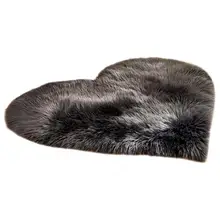 Пушистые коврики, противоскользящий ворсистый ковер, сплошной цвет, в форме сердца, для дома, гостиной, спальни, напольный коврик, форма ковра, напольный коврик, Декор