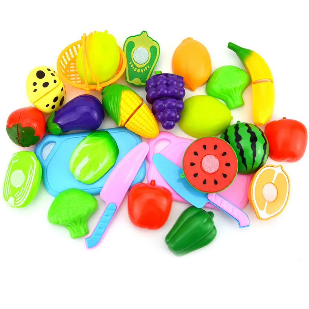25 шт. детский игрушечный миксер, игрушки для игры, резка фруктов, растительная пища, миниатюрные игры, классические детские игрушки, игровой набор, развивающие игрушки - Цвет: 18PCS