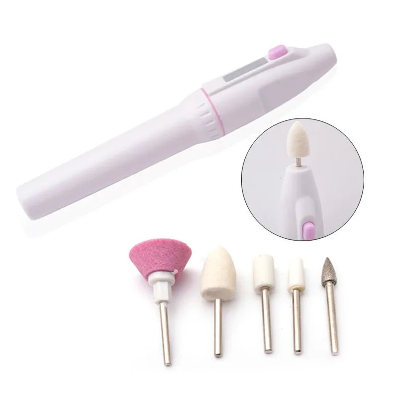 

Electric Nail Kit Nail Tips Manicure Machine Pen Shaped Pedicure 5 Bits Nails Tools Mill Kit,Nail Machine Portable Pen Grinders