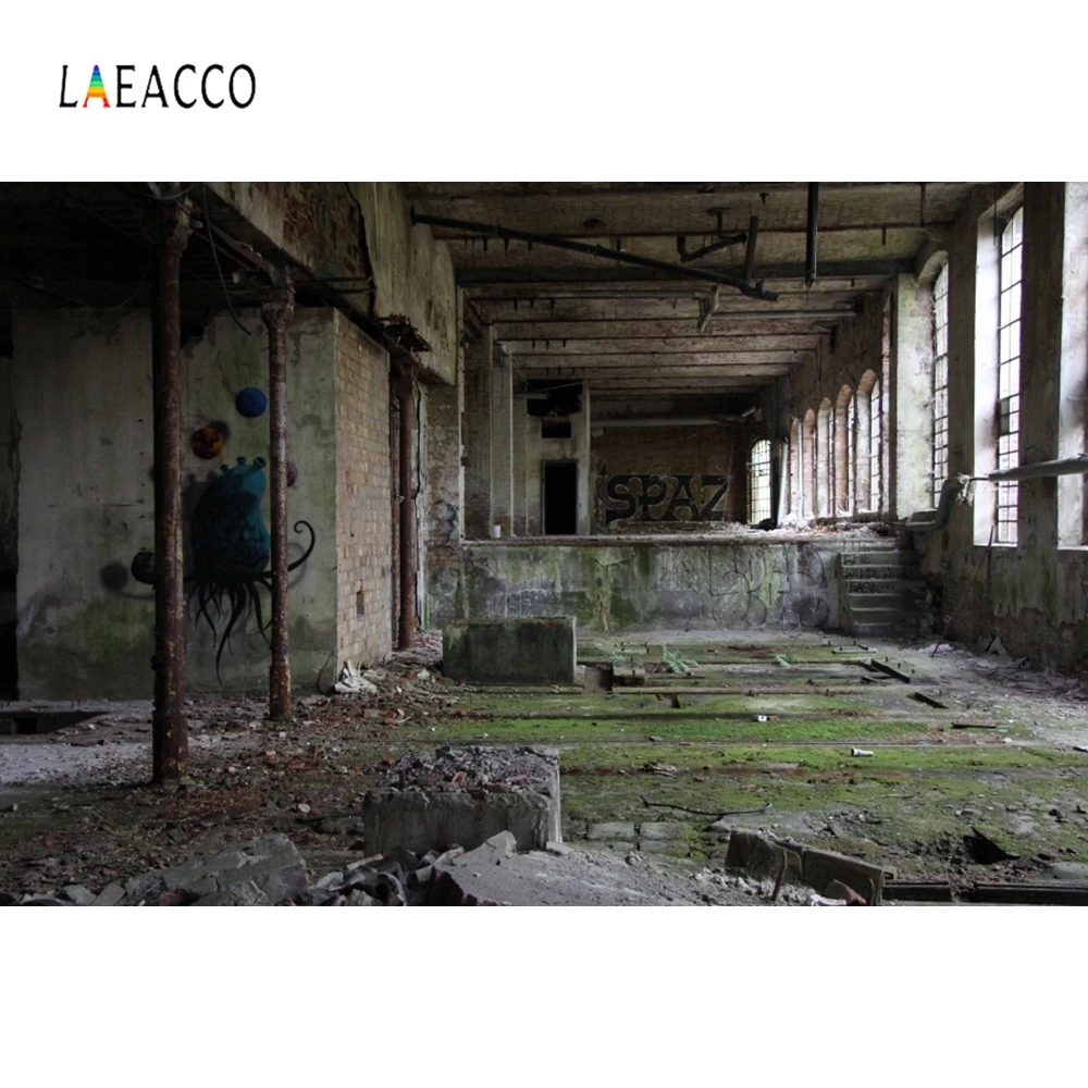 Laeacco ветхая фабрика фотографии фоны Индивидуальные Ретро фотосессии портретный
