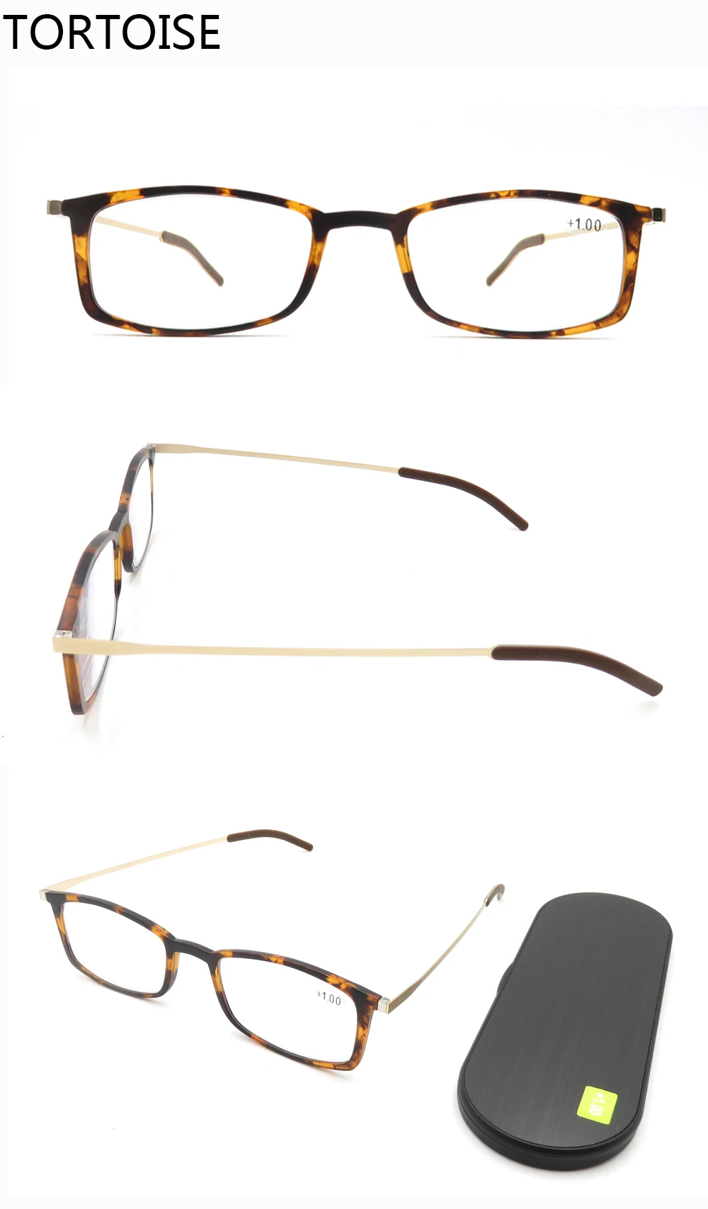 Anti Blau Licht Lesebrille Tragbare Platz Presbyopie Brillen Mit Fall Dünne Brillen Gläser Männer Frauen + 3,5 – Detail 16