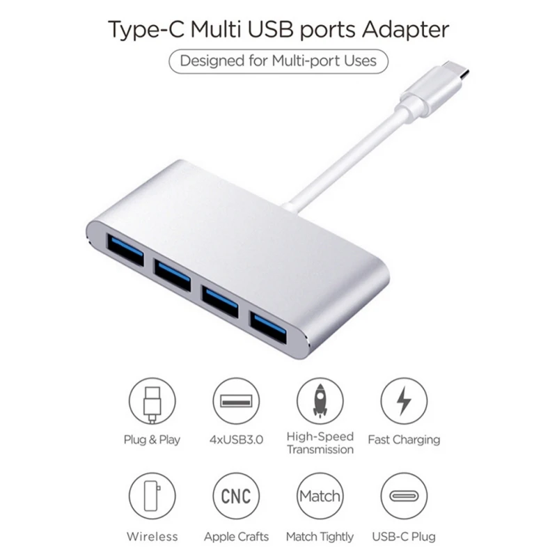 Usb c HDMI type c Hdmi mac 3,1 конвертер адаптер type c в hdmi HDMI/USB 3,0/type-C Алюминиевый адаптер для Apple Macbook 5 в 1
