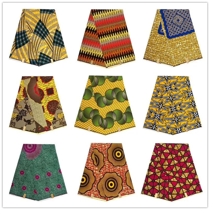 ESEWING Высококачественная африканская восковая ткань с принтом хлопок Анкара швейный материал для платья Анкара восковая ткань с принтом 6 ярдов