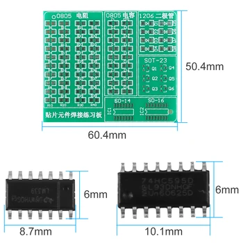 

10set Beginner DIY SMD/SMT Components Practice Board Soldering Skill Training Kit
