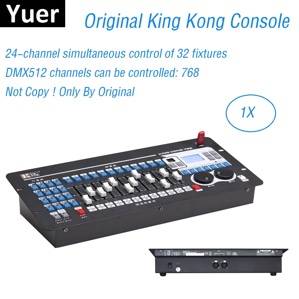 

Kingkong KK768 Professional DMX Controller 768 DMX Channels Built-in 135 Graphics Stage Lighting 512 DMX Console Dj Equipments