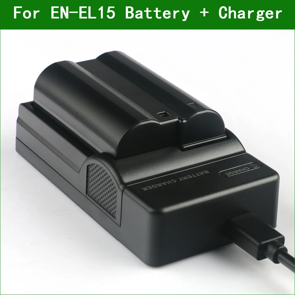 En-El15 Enel15 En El15 En-El15A En-El15B Fotocamera Digitale Batteria + Caricabatterie Per Nikon D500 D600 D610 D750 D780 D810 Z6 Z7