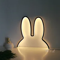 Rabbit Led Night Light Modern USB Desk Lamp for Children's Kid Room Light Christmas Gift 5W Cute Night Lamp Home Deco Luminaire 1