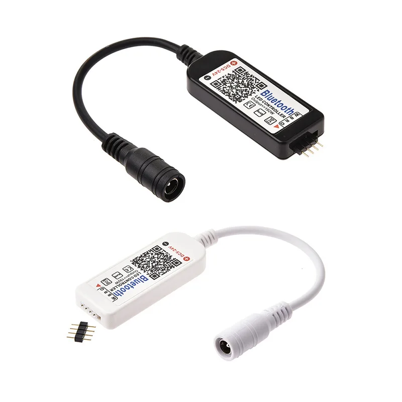 DC 12V 24V RGB Led Controller APP Bluetooth RGB Music Controller For Led Strip Light 5050 4 Pin Mini RGB Controller 5V-24V - Color: bluetooth01