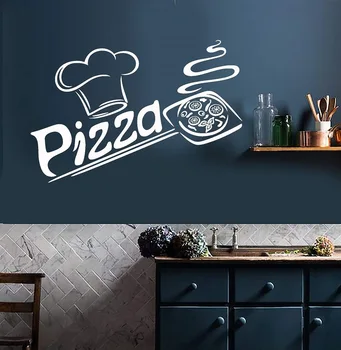 

Vinyl Wall Decal Pizza Italian Restaurant Pizzeria Italy Food Kitchen Interior Stickers Mural 1046