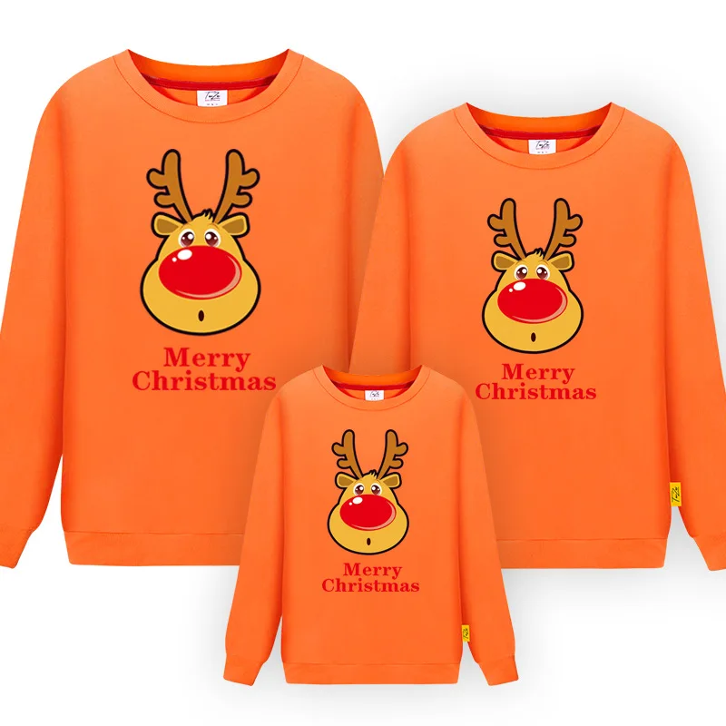 Комплект одинаковой одежды для пар «Jargazol» Рождественские фуфайки с оленями, осенняя одежда «Мама и я» семейная одежда для папы и сына